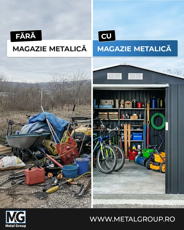 Fém raktár hirdetés kreatív, versenytárs-összehasonlítás koncepcióval