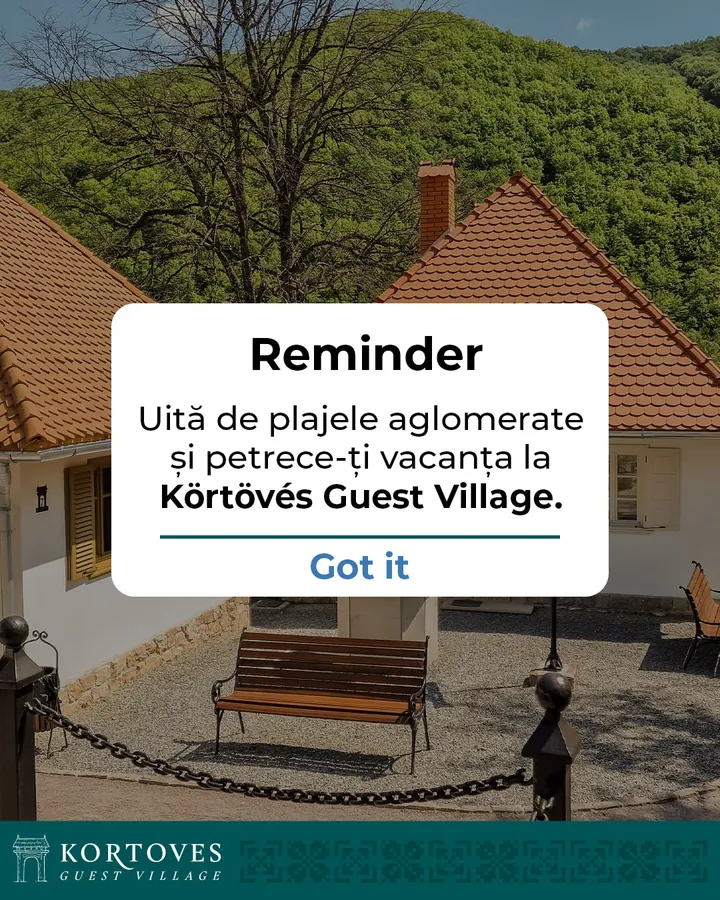 Emlékeztető stílusú hirdetés kreatív vendégház nyaralásra