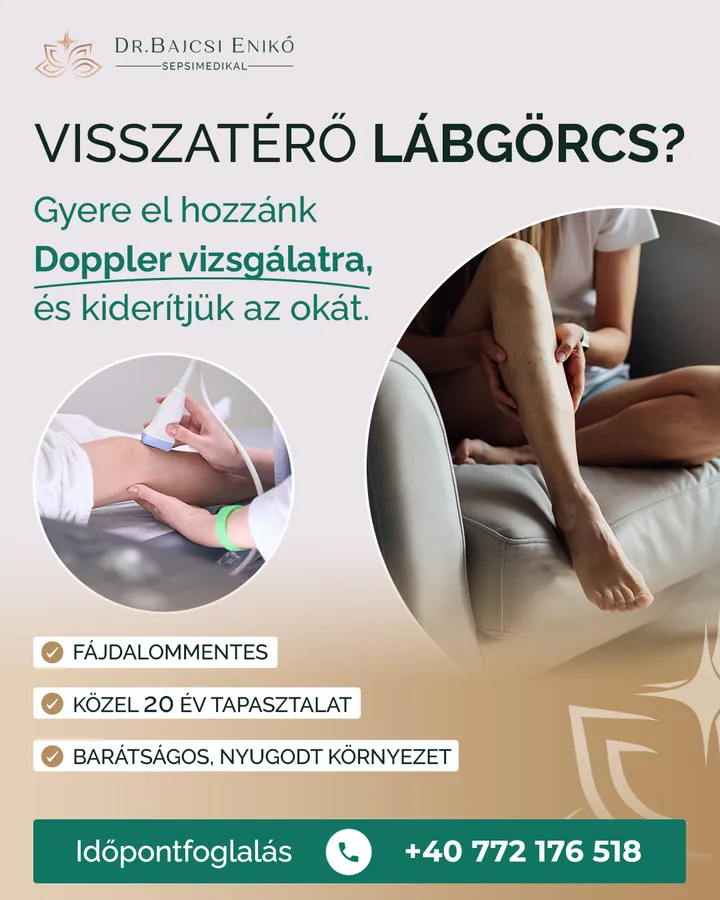 Magánklinika hirdetés kreatív Doppler vizsgálat időpontfoglalásra