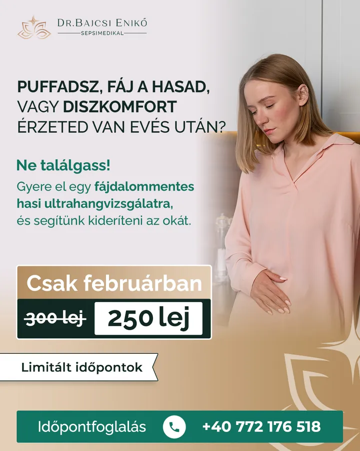 Magánklinika hirdetés kreatív, ultrahangvizsgálat időpontfoglalásra